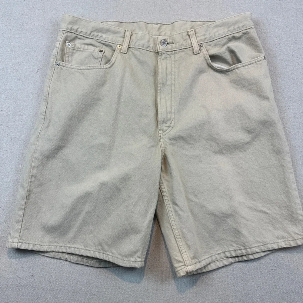 Levi's 38 550 Relaxed Fit Shorts Mens Tan Khaki Denim Cotton